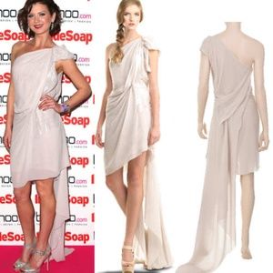 Max Studio Asymmetrical Cream Dress